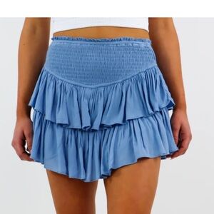 Dusty Blue Rock N Rags Skirt